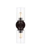 Jules Edison Cylinder 2-Light Farmhouse Contemporary Led Vanity