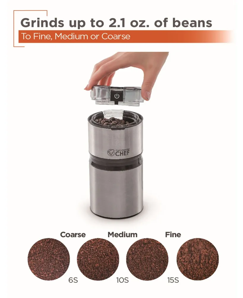 Commercial Chef Stainless Steel Coffee Grinder