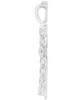 Men's Diamond Cross Openwork Pendant (5 ct. t.w.) in 10k White Gold