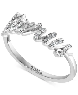 Effy Diamond Zodiac Taurus Ring (1/8 ct. t.w.) Sterling Silver