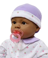 La Baby Hispanic 20" Soft Body Baby Doll Purple Outfit - Hispanic