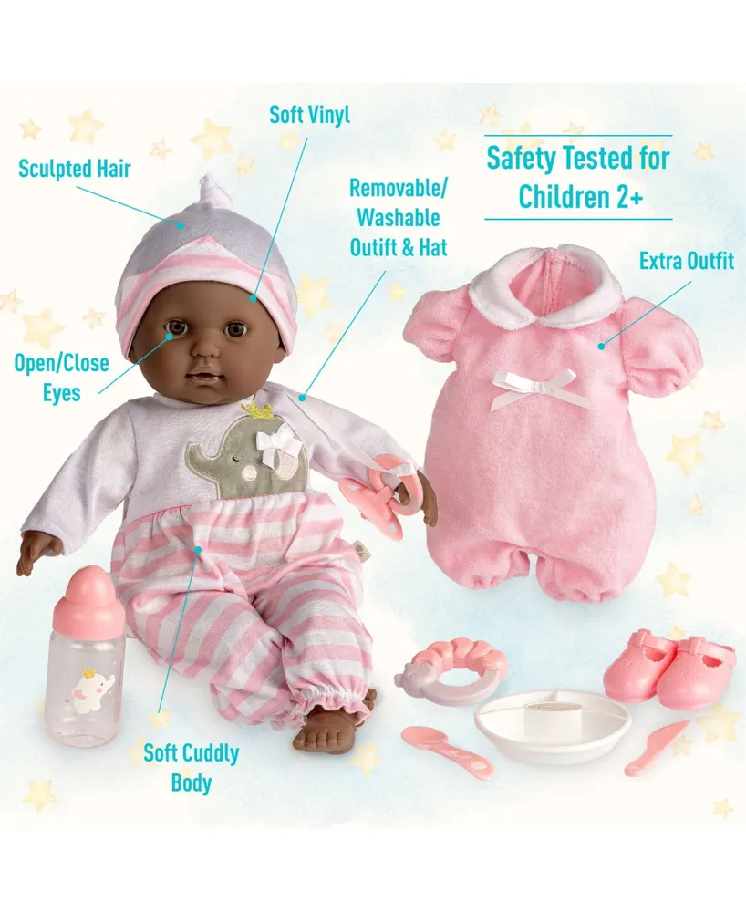 Jc Toys Berenguer Boutique 15" African American Baby Gift Set, 11 Pieces - African American