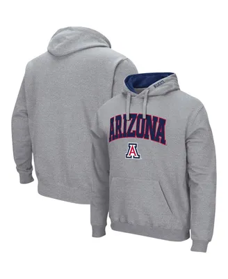 Men's Heather Gray Arizona Wildcats Arch Logo 3.0 Pullover Hoodie