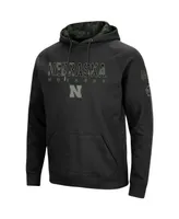 Men's Black Nebraska Huskers Oht Military-Inspired Appreciation Camo Pullover Hoodie