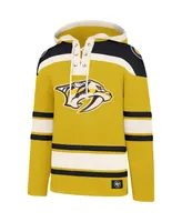 Men's Gold, Navy Nashville Predators Superior Lacer Pullover Hoodie - Gold