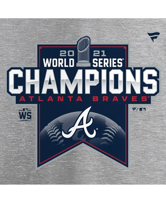 Men's Fanatics Branded Heathered Charcoal Atlanta Braves 2021 National League Champions Locker Room T-Shirt