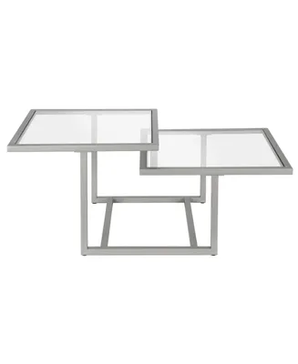 Amalie 2-Tier Satin Coffee Table, 43" x 23"