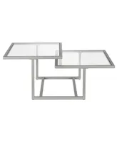 Amalie 2-Tier Satin Coffee Table, 43" x 23"