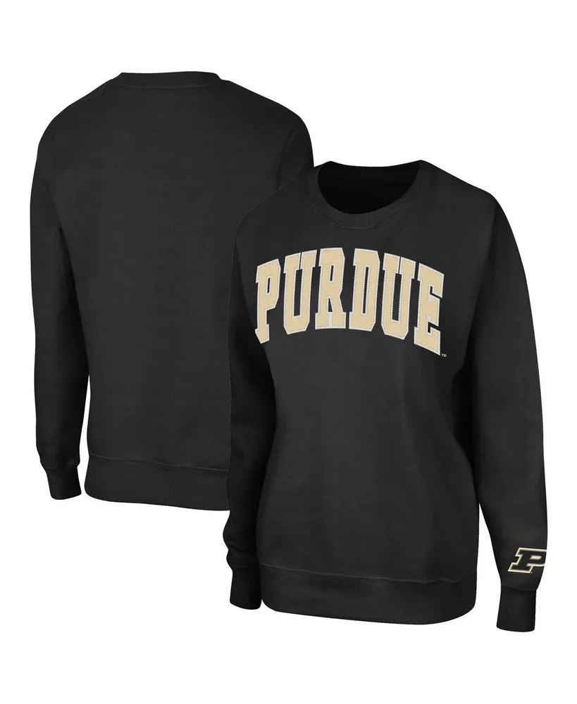 Women's Black Purdue Boilermakers Campanile Pullover Sweatshirt