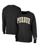 Women's Black Purdue Boilermakers Campanile Pullover Sweatshirt