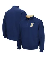 Men's Navy Midshipmen Tortugas Team Logo Quarter-Zip Jacket