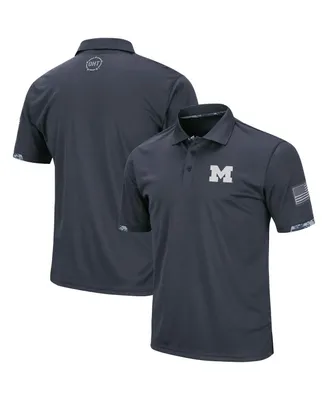 Men's Big and Tall Charcoal Michigan Wolverines Oht Military-Inspired Appreciation Digital Camo Polo Shirt