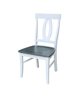 42" Dual Drop Leaf Dining Table with 2 Splat Back Chairs, 3 Piece Dining Set