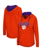 Women's Orange Clemson Tigers Tunic Pullover Hoodie