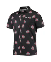 Men's Columbia Black Ohio State Buckeyes Super Slack Tide Omni-Shade Button-Up Shirt