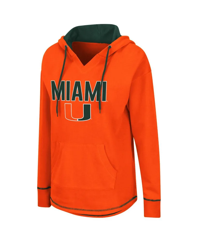 Women's Orange Miami Hurricanes Tunic Pullover Hoodie