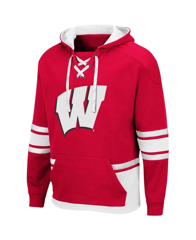 Men's Red Wisconsin Badgers Lace Up 3.0 Pullover Hoodie