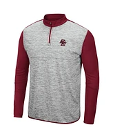 Men's Heathered Gray, Maroon Boston College Eagles Prospect Quarter-Zip Jacket
