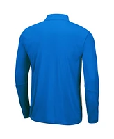 Men's Heathered Gray, Blue Ucla Bruins Prospect Quarter-Zip Jacket