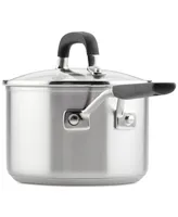 KitchenAid Stainless Steel 2 Quart Induction Sauce Pan with Measuring Marks and Lid