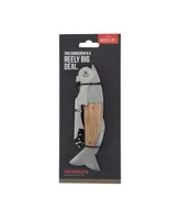 Foster & Rye Wood Stainless Steel Fish Corkscrew