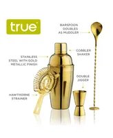 True Brands Gold Barware Set - Gold