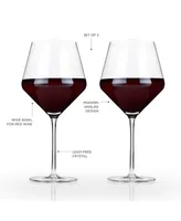 Viski Raye Angled Burgundy, Set of 2, 21 Oz