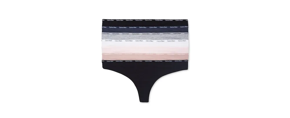 Calvin Klein Women's Signature Cotton 7-Pack Thong Underwear