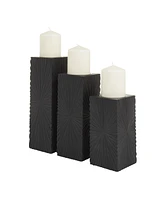 CosmoLiving by Cosmopolitan Mdf Contemporary Candle Holder, Set of 3