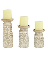 Natural Candle Holders, Set of 3