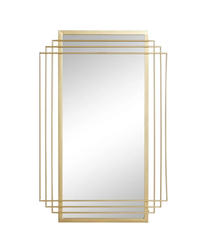 CosmoLiving by Cosmopolitan Glam Metal Wall Mirror, 36" x 24" - Gold