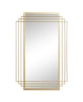 CosmoLiving by Cosmopolitan Glam Metal Wall Mirror, 36" x 24" - Gold