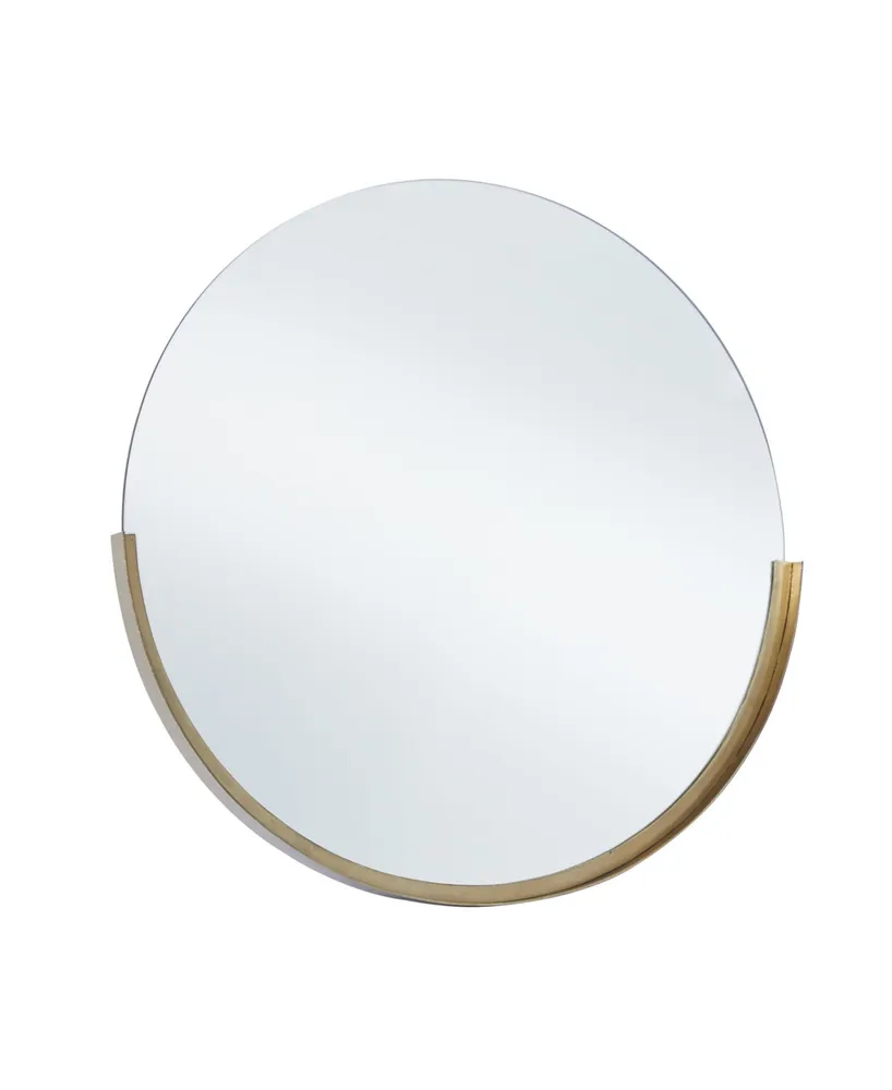 Modern Metal Wall Mirror, 30" x 31" - Gold