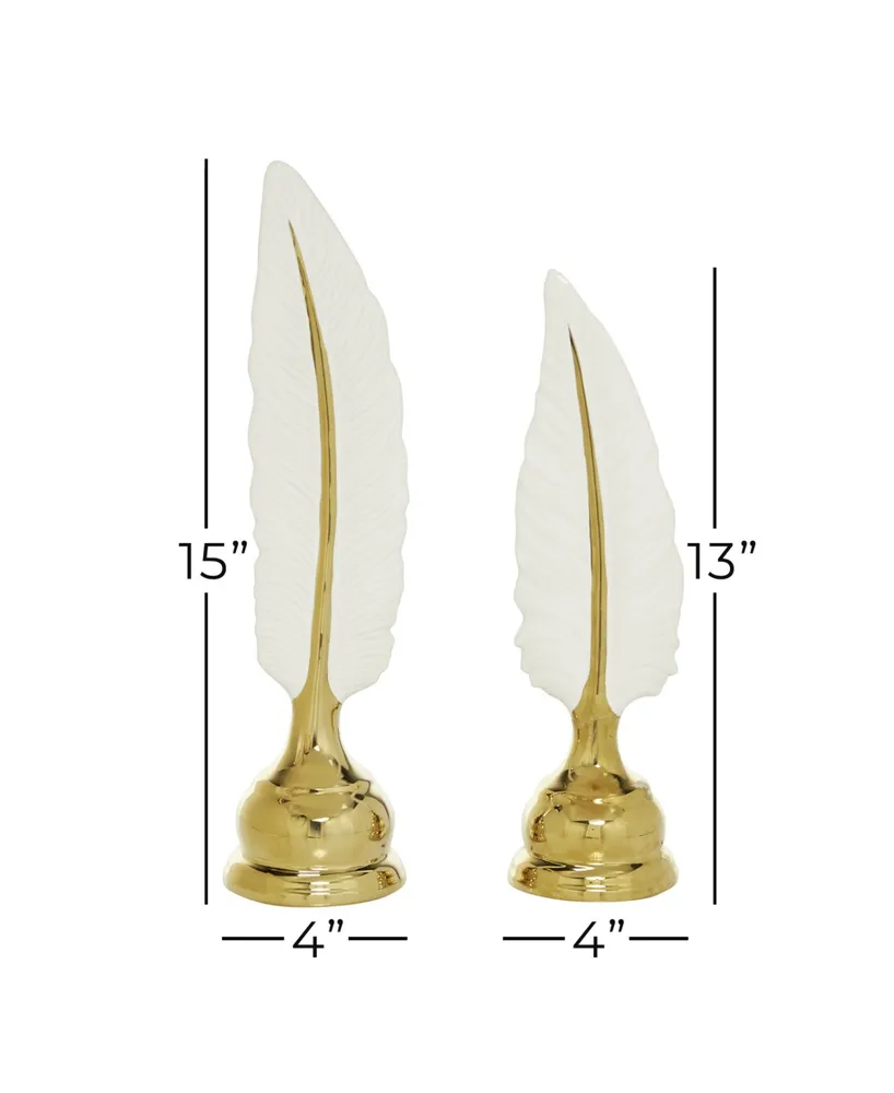 CosmoLiving by Cosmopolitan Glam Birds Sculpture, Set of 2 - Gold