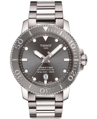Tissot Men's Seastar 1000 Powermatic 80 Automatic Stainless Steel Bracelet Watch 43mm