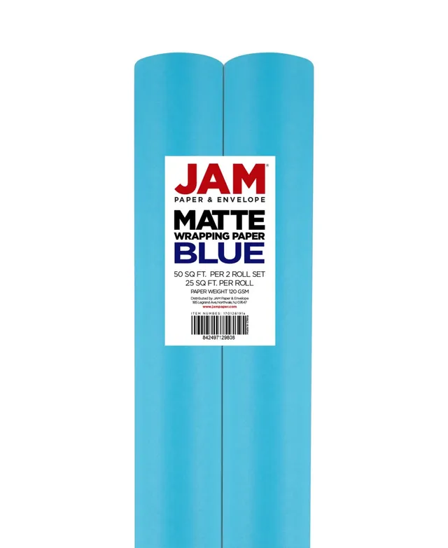 Jam Paper Gray Matte Gift Wrapping Paper Rolls - 2 Packs Of 25 Sq