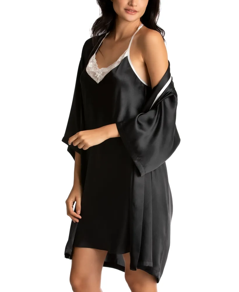 Linea Donatella 'Mrs' Satin Wrap Bridal Robe, Chemise Nightgown Set |  CoolSprings Galleria