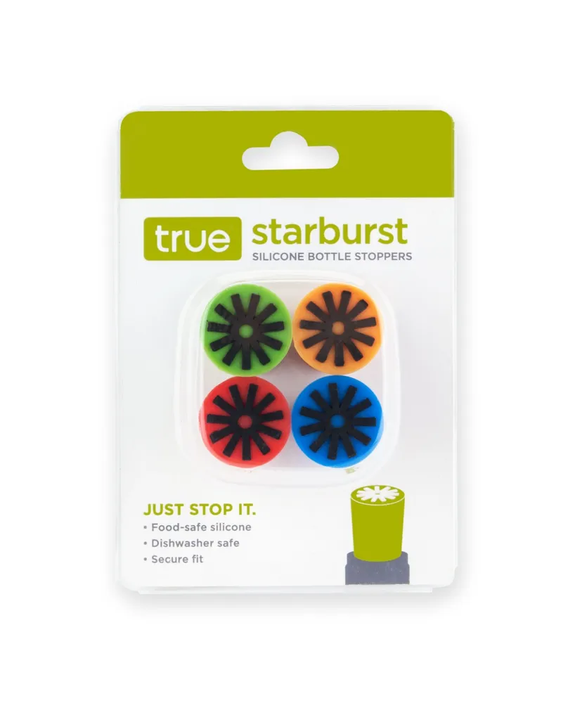 Starburst Silicone Bottle Stoppers, Set of 4