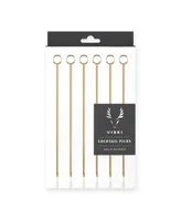 Viski Cocktail Picks, Set of 6 - Gold