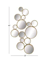 CosmoLiving by Cosmopolitan Gold Contemporary Metal Wall Mirror, 40 x 22