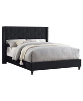 Valentina Upholstered Wingback Platform Bed