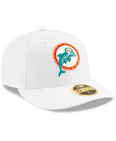 Men's White Miami Dolphins Historic Omaha Low Profile 59FIFTY Fitted Hat