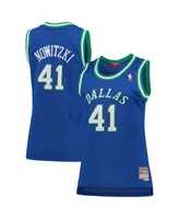 Women's Dirk Nowitzki Blue Dallas Mavericks Hardwood Classics Swingman Jersey