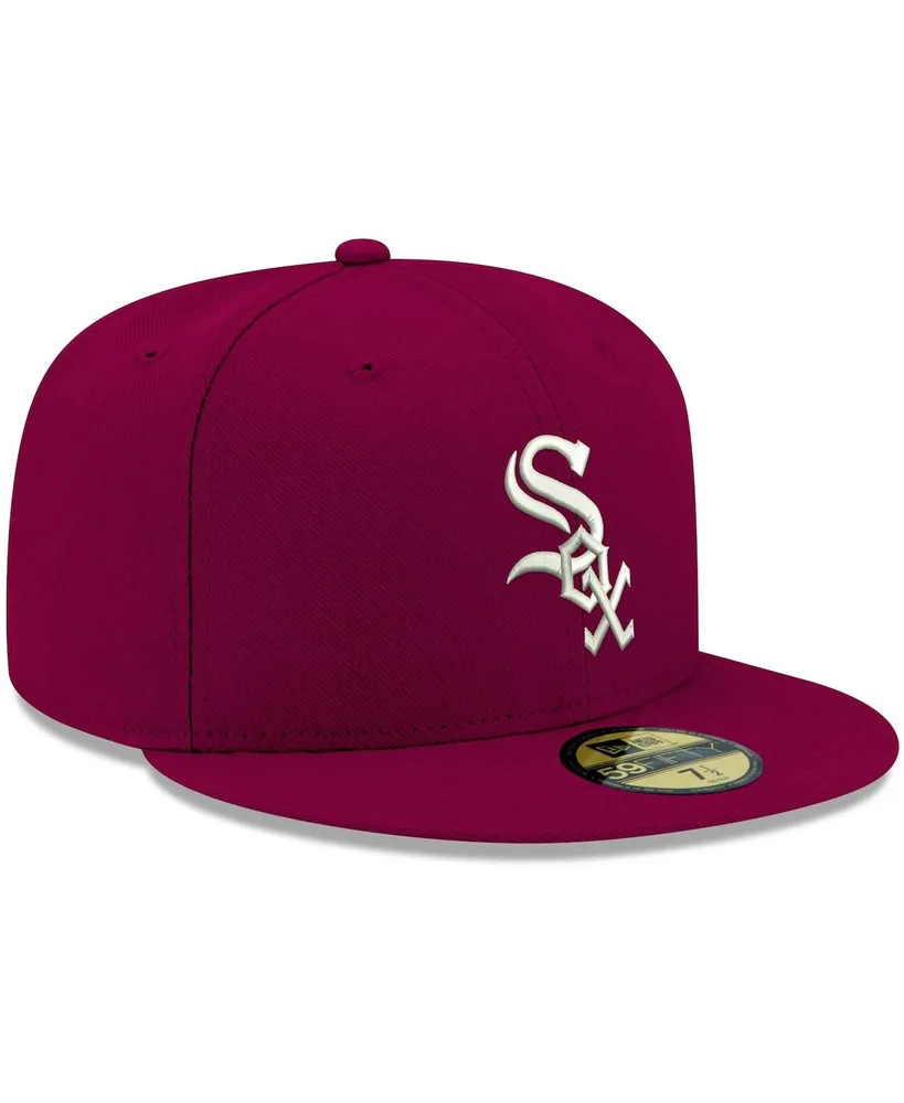 Men's Cardinal Chicago White Sox Logo 59FIFTY Fitted Hat