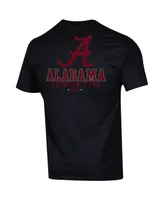 Men's Black Alabama Crimson Tide Team Stack 2-Hit T-shirt