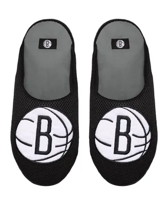 Men's Brooklyn Nets Big Logo Colorblock Mesh Slippers