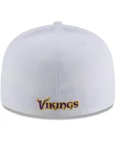 Men's White Minnesota Vikings Omaha 59FIFTY Fitted Hat