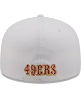 Men's White San Francisco 49ers Logo Omaha 59FIFTY Fitted Hat