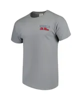 Men's Gray Ole Miss Rebels Comfort Colors Campus Scenery T-shirt