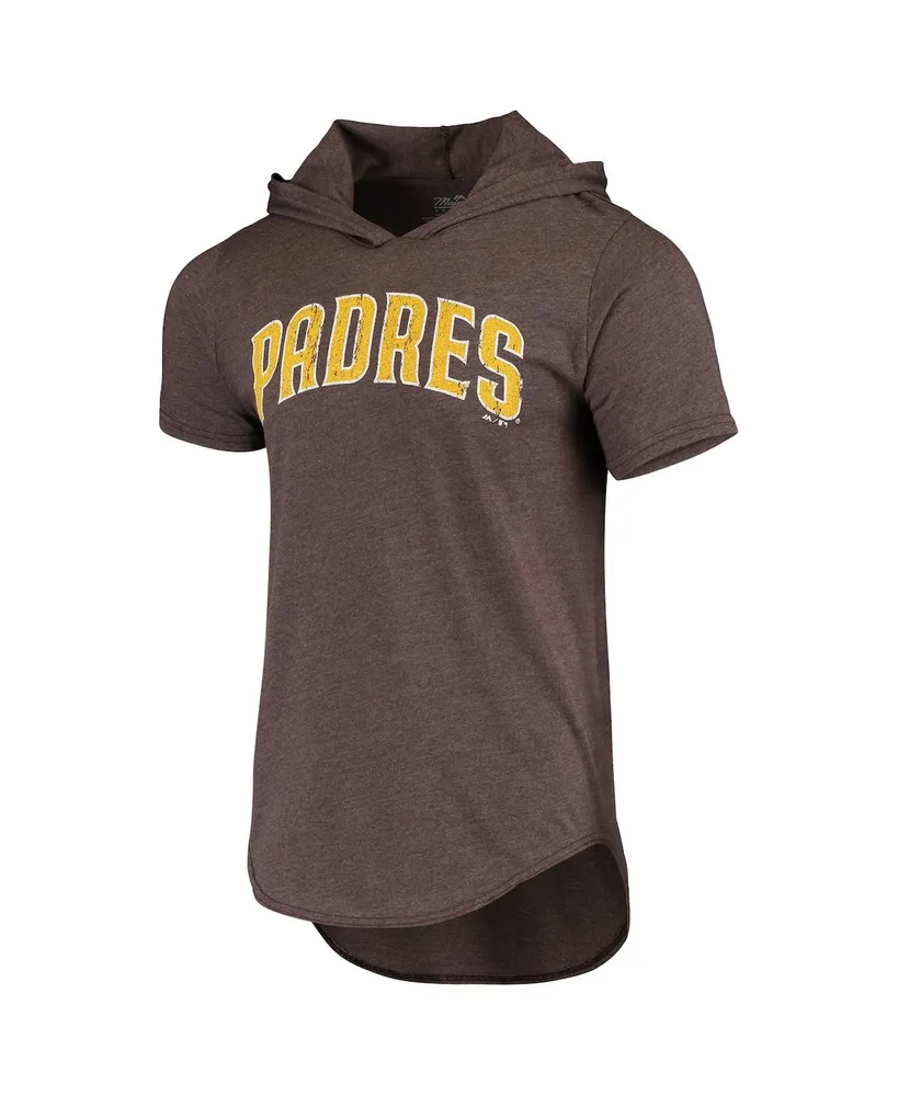 Men's Fernando Tatis Jr. Heathered Brown San Diego Padres Softhand Player Tri-Blend Hoodie T-shirt